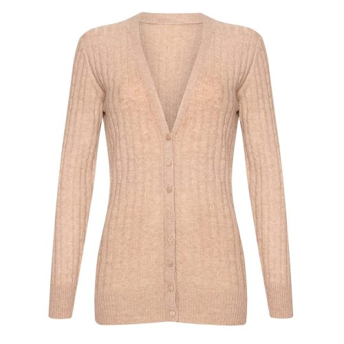 Cable V Neck Cardigan